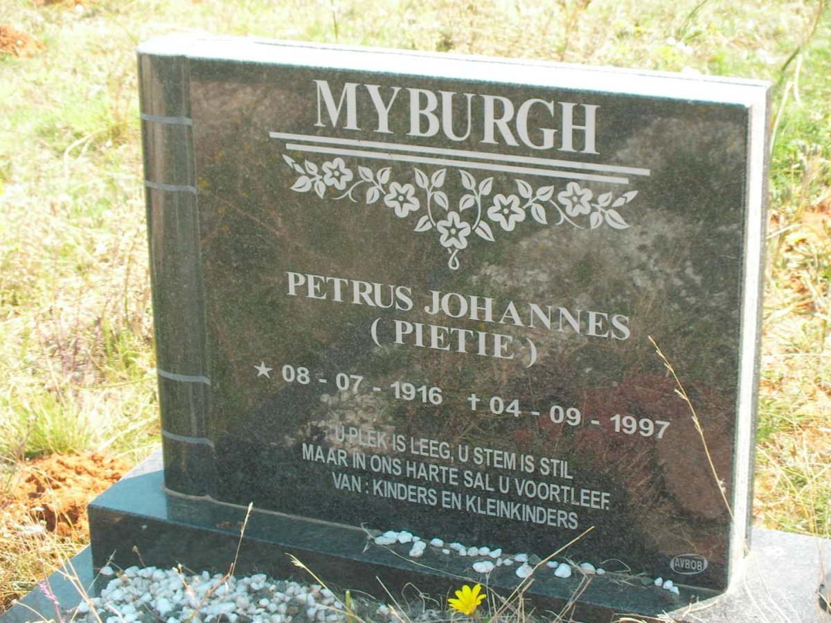 MYBURGH Petrus Johannes 1916-1997