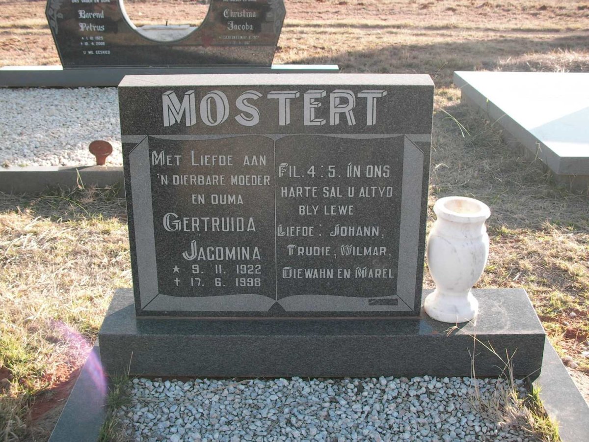 MOSTERT Gertruida Jacomina 1922-1998
