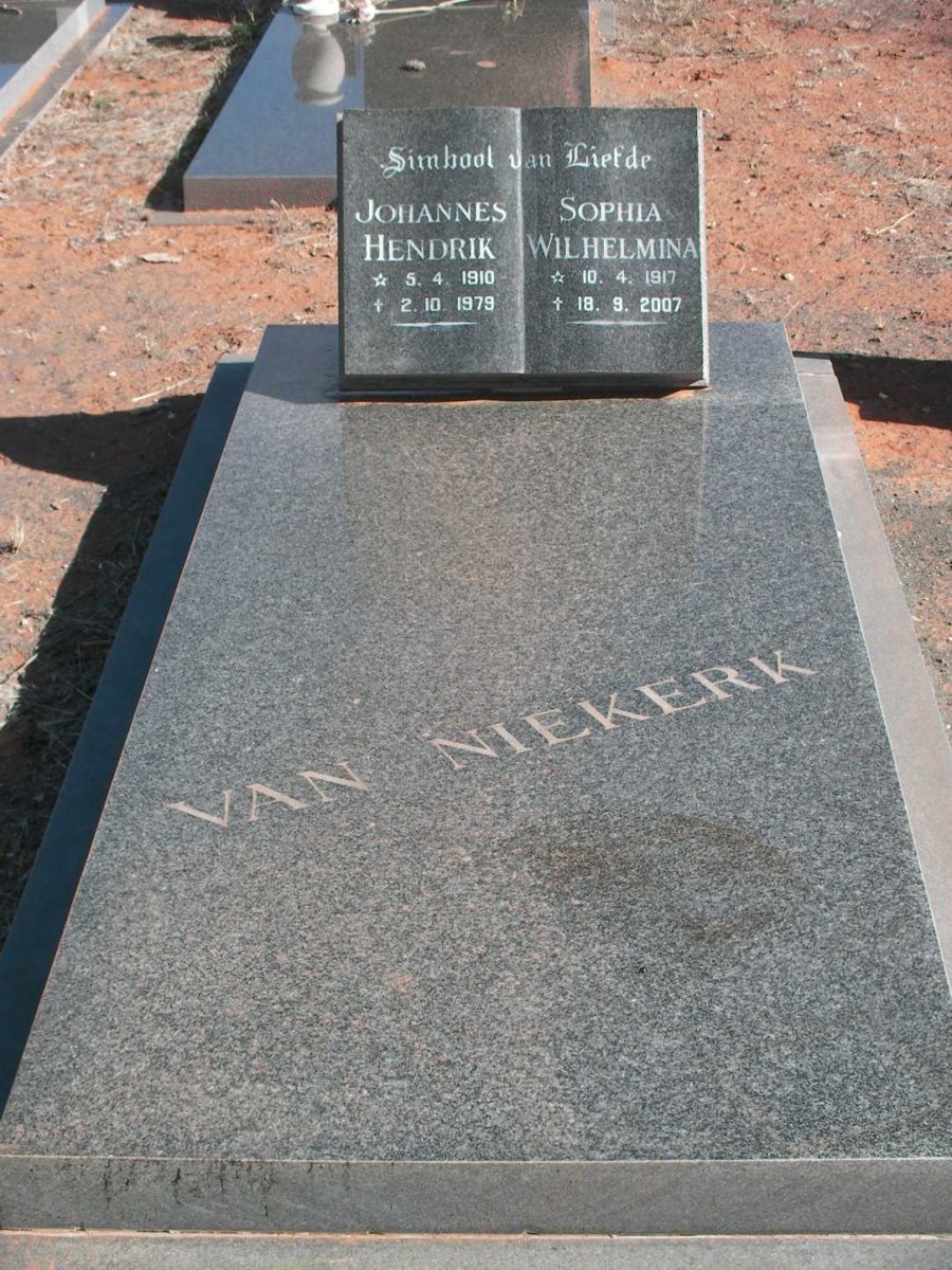 NIEKERK Johannes Hendrik, van 1910-1979 &amp; Sophia Wilhelmina 1917-2007