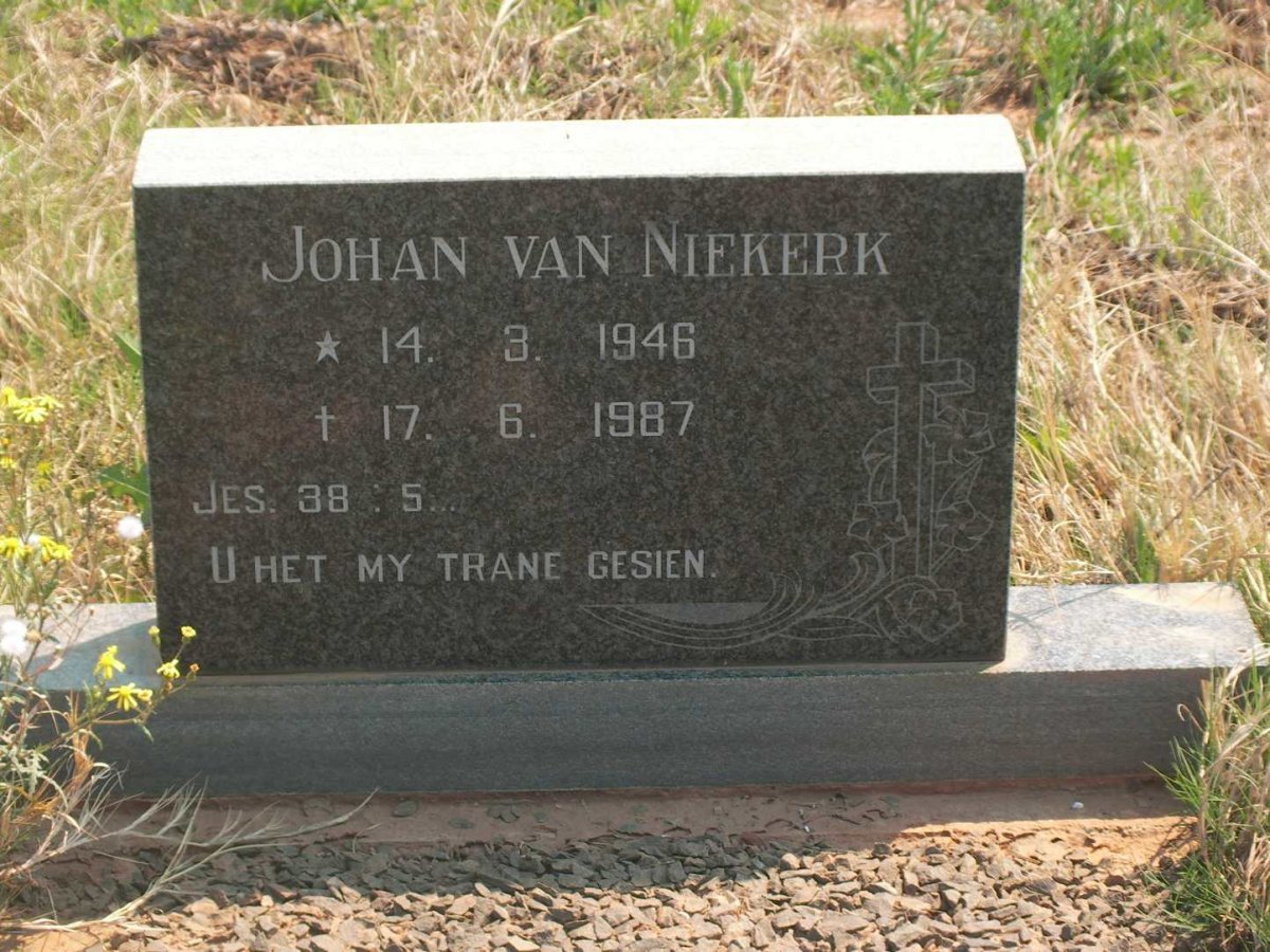NIEKERK Johan, van 1946-1987