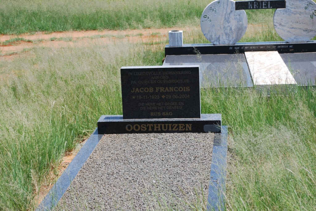 OOSTHUIZEN Jacob Francois 1923-2004