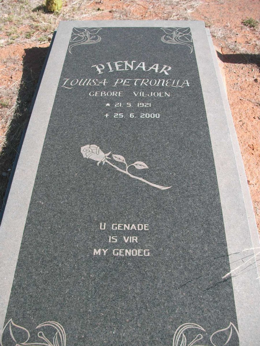 PIENAAR Louisa Petronella nee VILJOEN 1921-2000