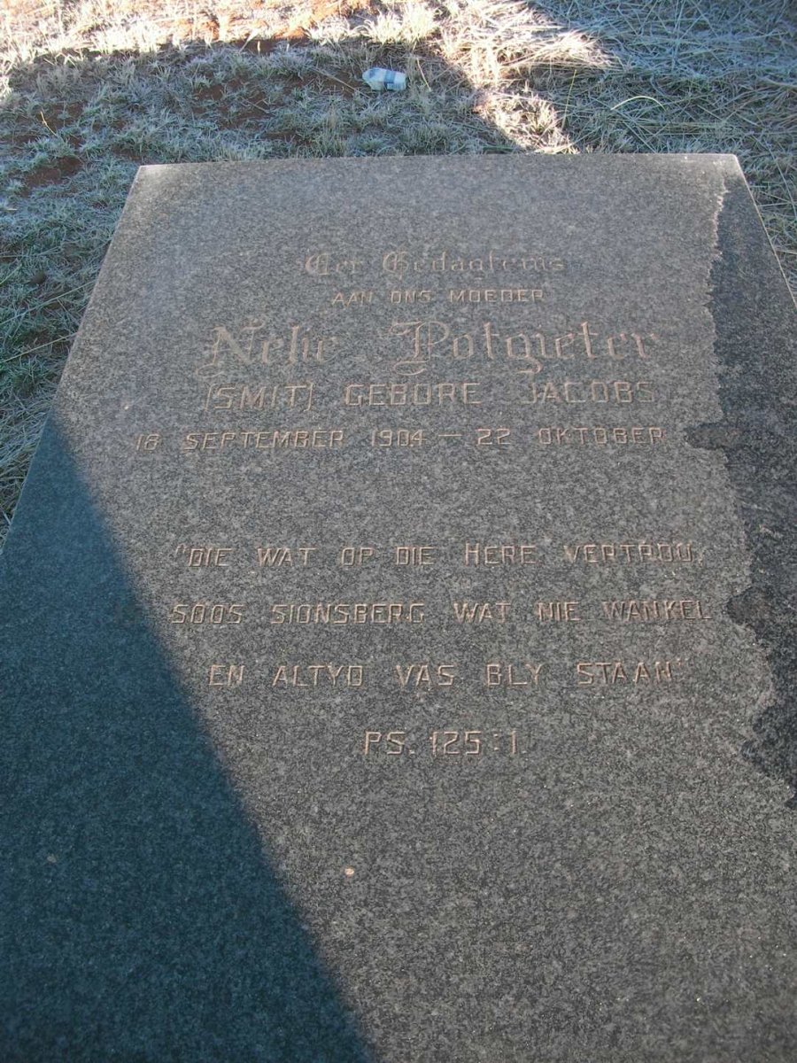 POTGIETER Nelie voorheen SMIT nee JACOBS 1904-19??