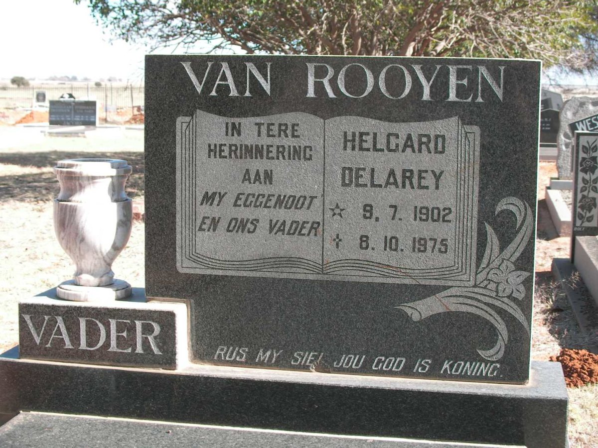 ROOYEN Helgard Delarey, van 1902-1975