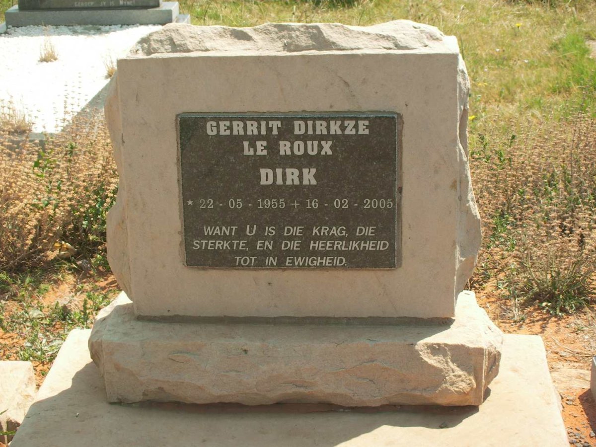 ROUX Gerrit Dirkze, le 1955-2005