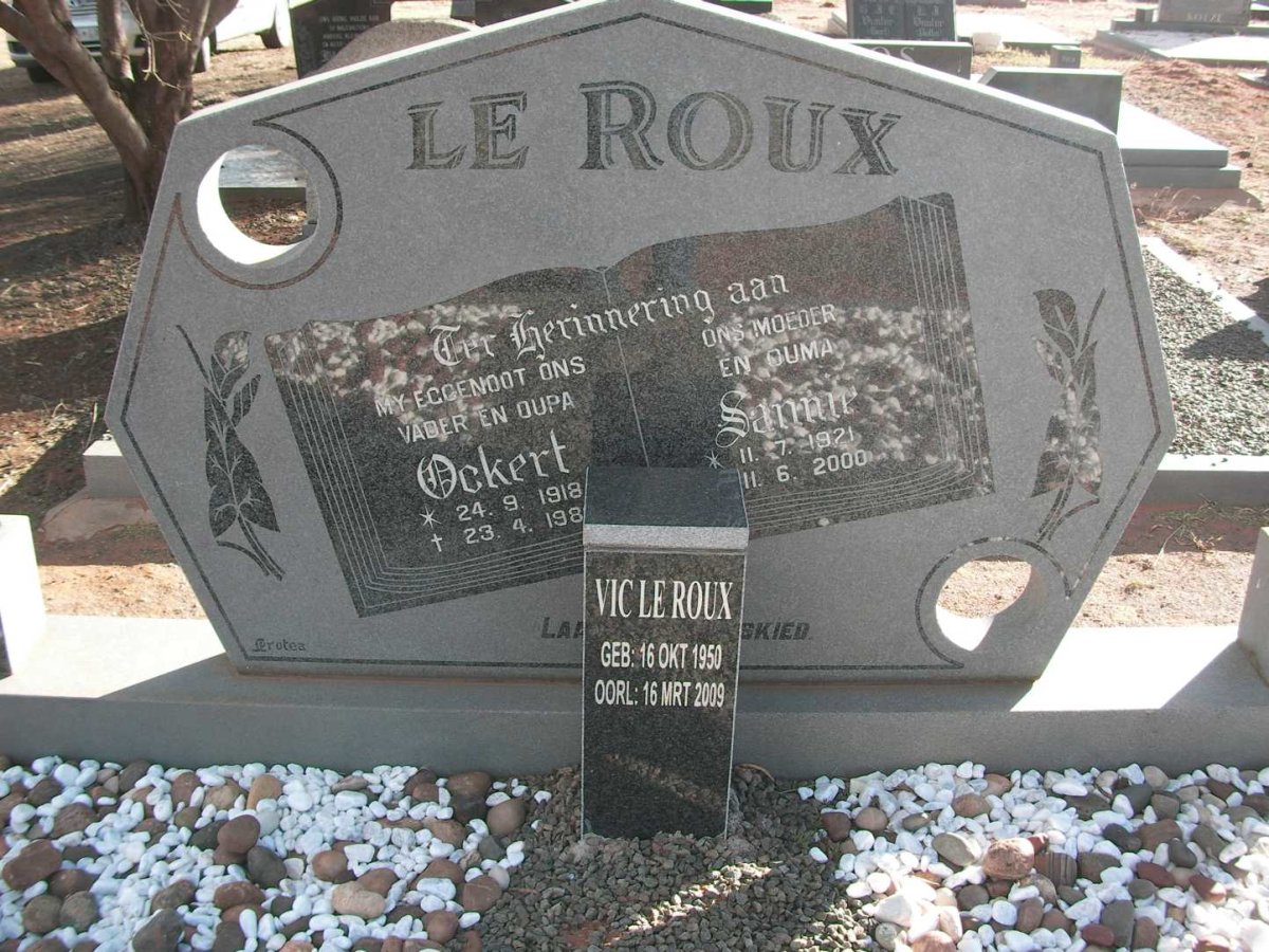 ROUX Ockert, le 1918-198? &amp; Sannie 1921-2000