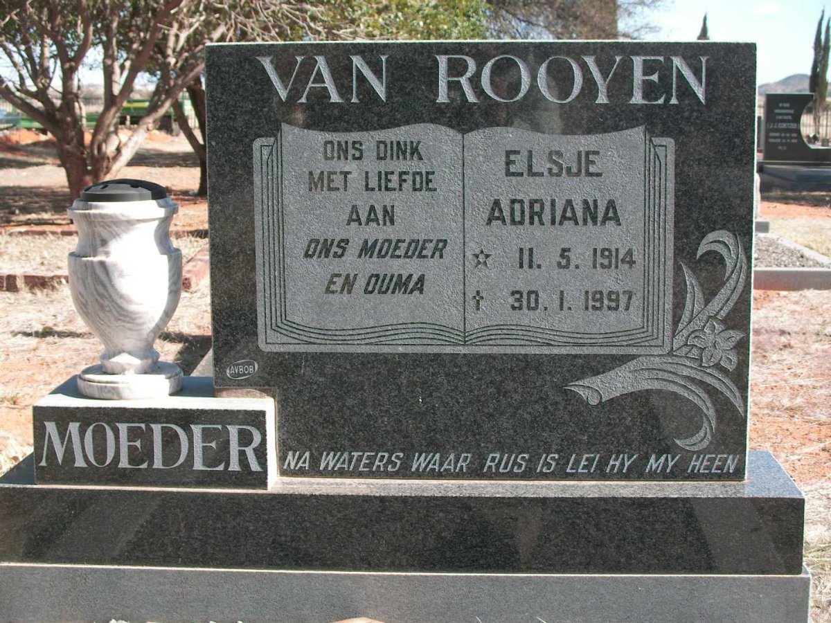 ROOYEN Elsje Adriana, van 1914-1997