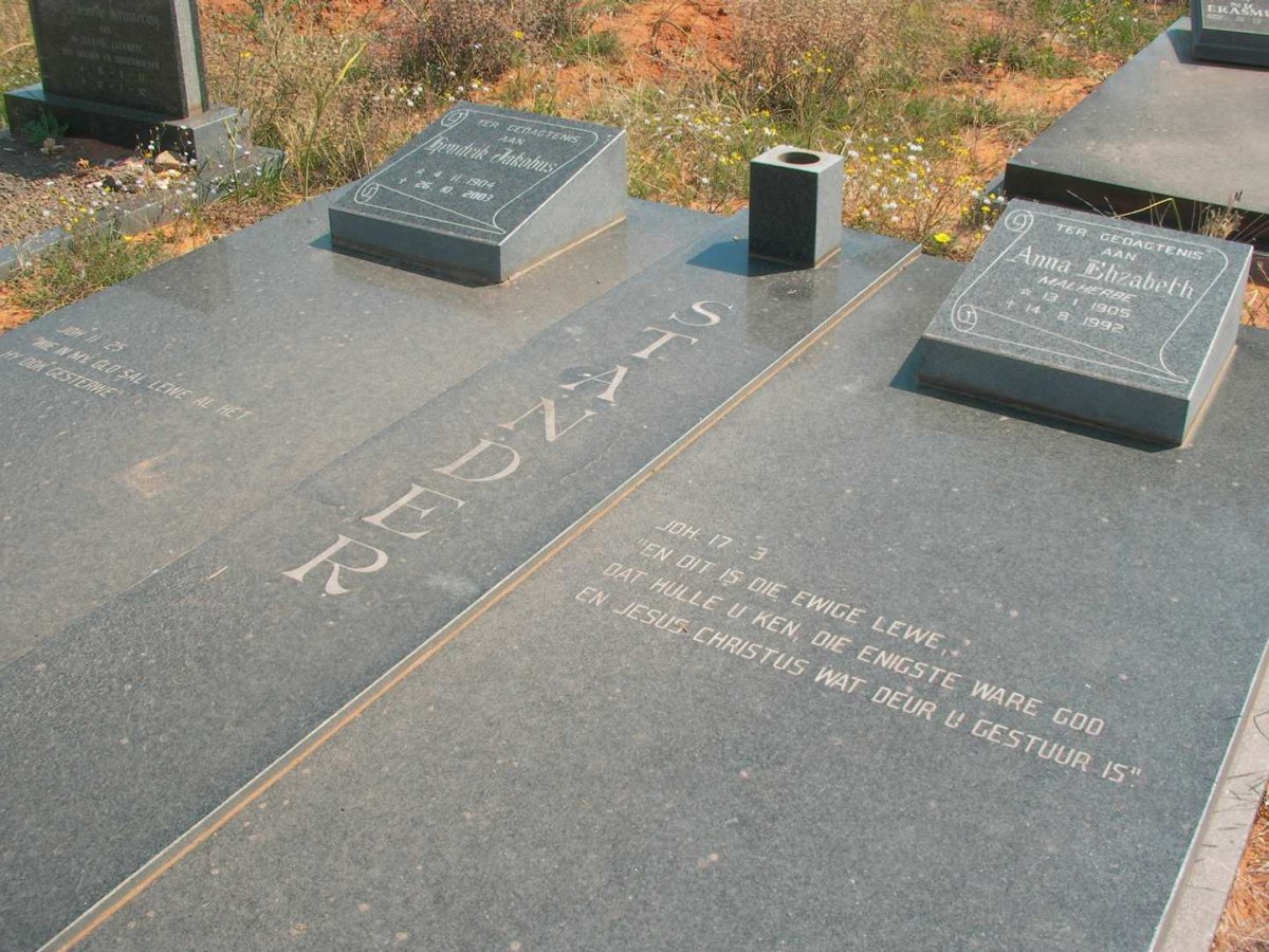 STANDER Hendrik Jacobus 1904-2003 &amp; Anna Elizabeth MALHERBE 1905-1992