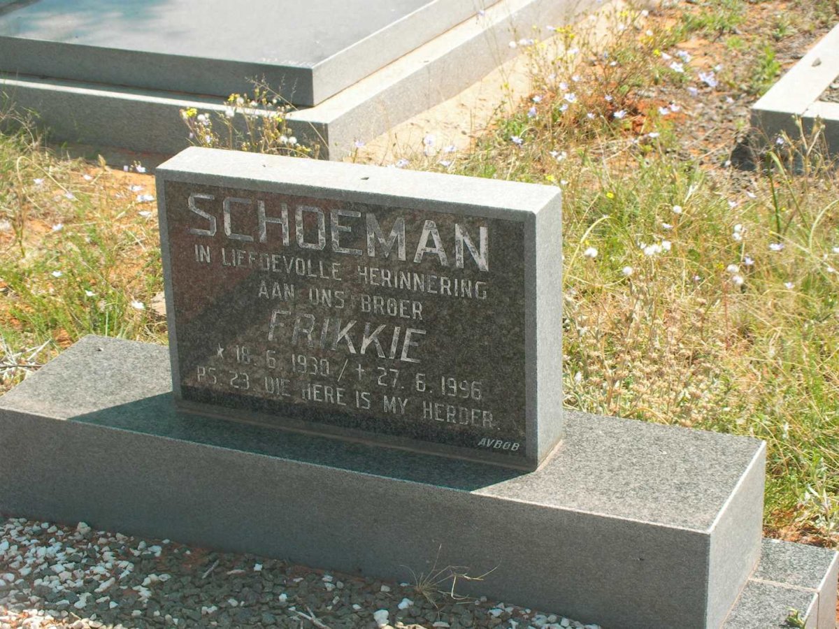 SCHOEMAN Frikkie 1930-1996