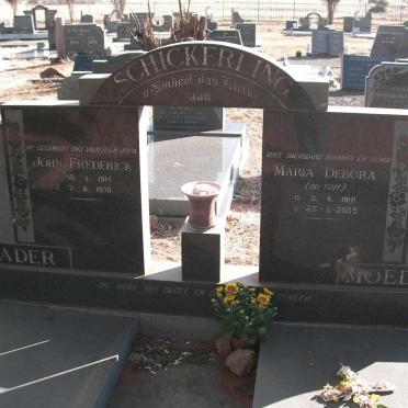 SCHICKERLING John Frederick 1914-1978 &amp; Maria Debora DU TOIT 1918-2005