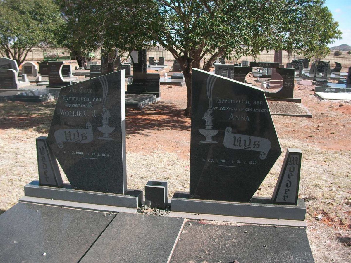 UYS C.J. 1906-1978 &amp; Anna 1910-1977