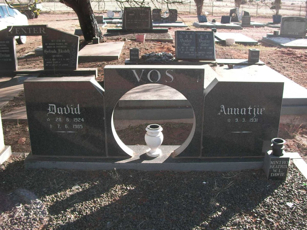 VOS David 1924-1985 &amp; Annatjie 1931-