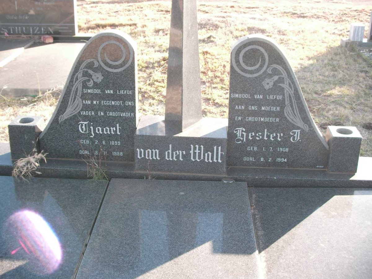 WALT Tjaart, van der 1899-1988 &amp; Hester J. 1908-1994