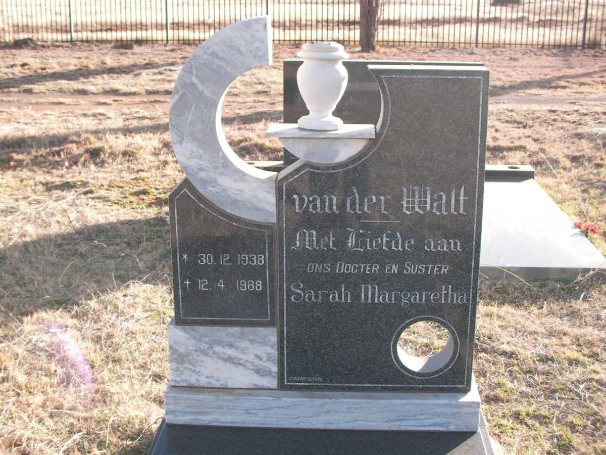 WALT Sarah Margaretha, van der 1938-1988