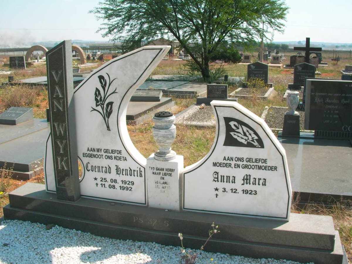 WYK Coenrad Hendrik, van 1929-1992 &amp; Anna Mara 1923-