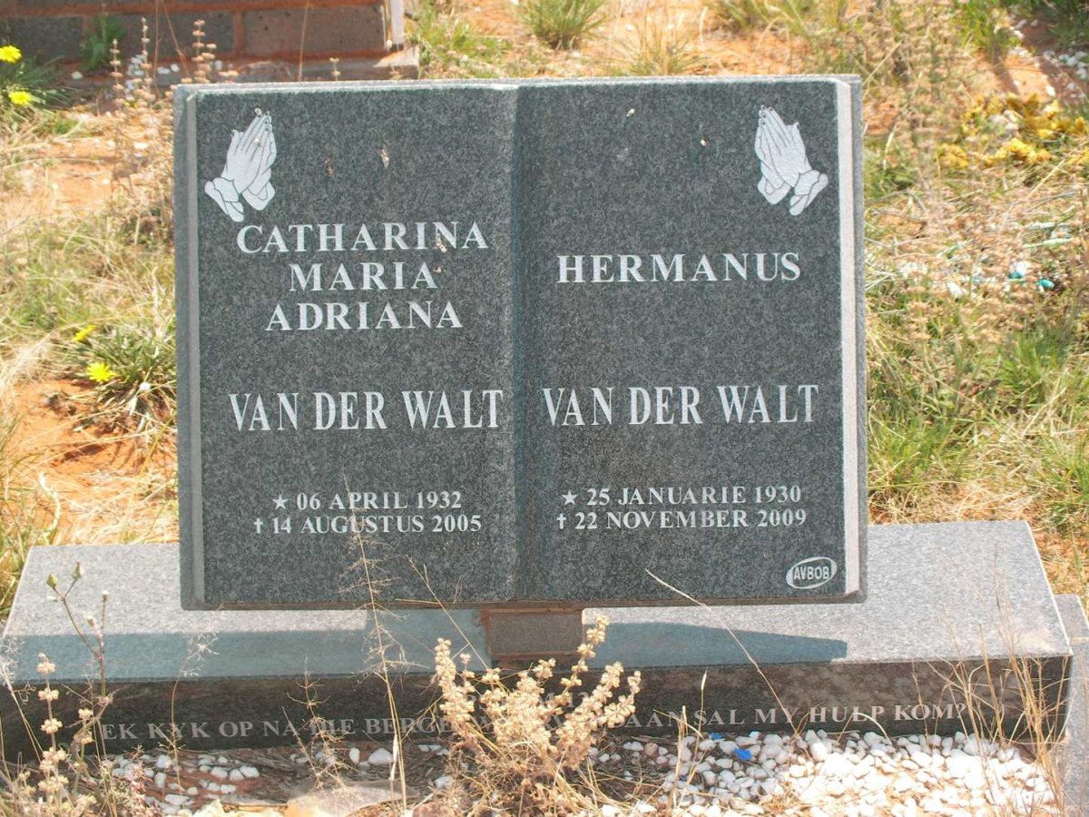 WALT Hermanus, van der 1930-2009 &amp; Catharina Maria Adriana 1932-2005