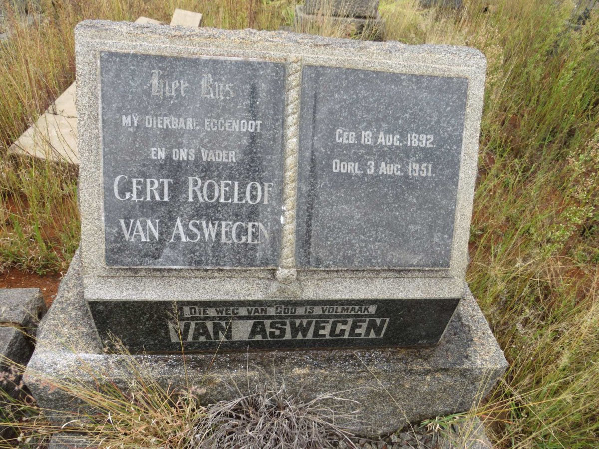 ASWEGEN Gert Roelof, van 1892-1951