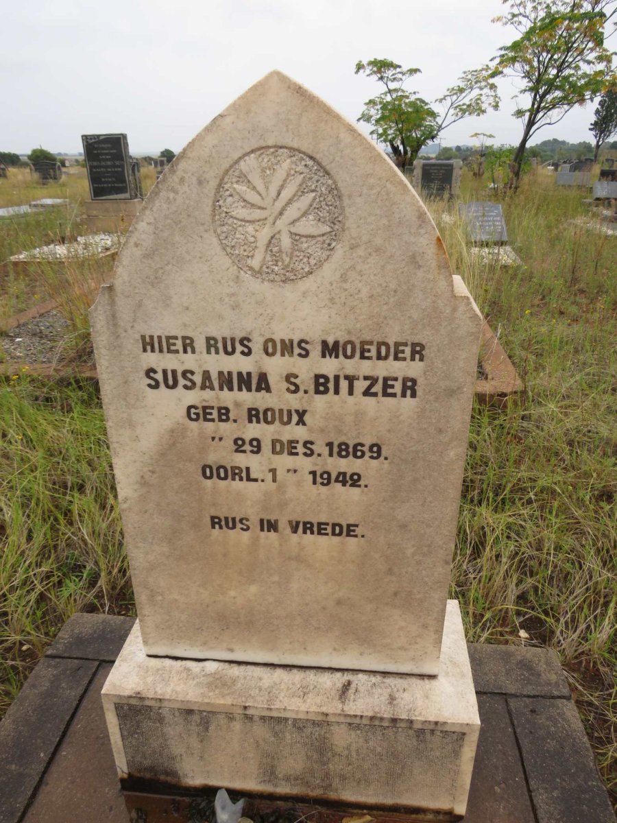 BITZER Susanna S. nee ROUX 1869-1942