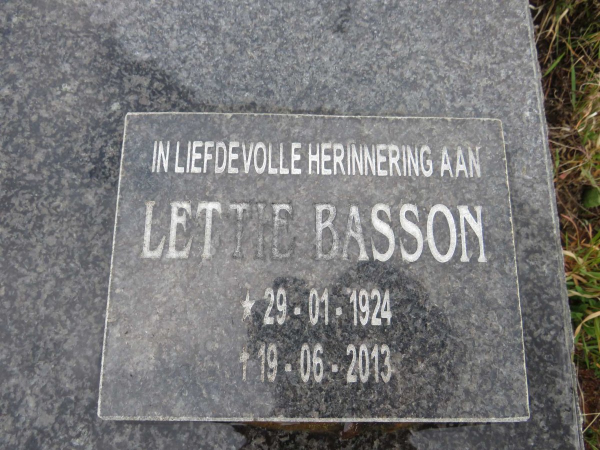BASSON Lettie 1924-2013