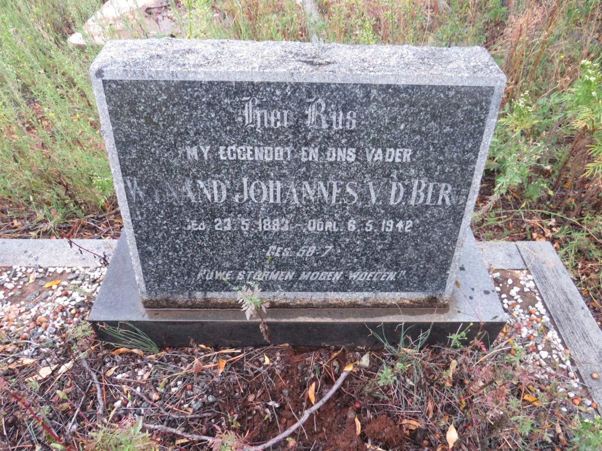 BERG Wynand Johannes, v.d. 1883-1942