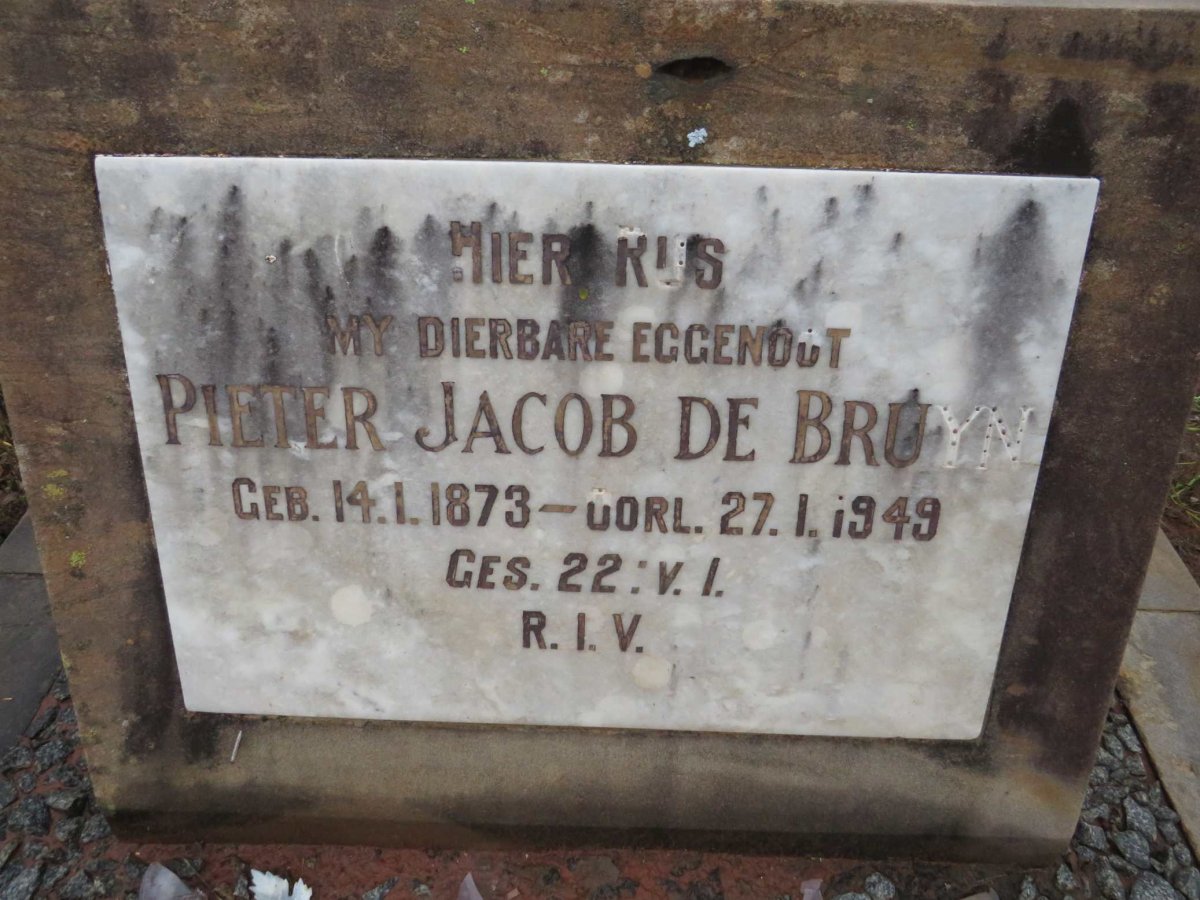 BRUYN Pieter Jacob, de 1873-1949