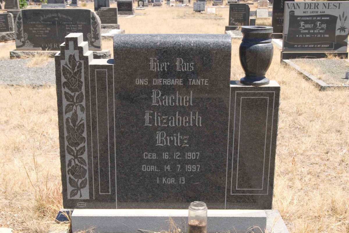 BRITZ Rachel Elizabeth 1907-1997