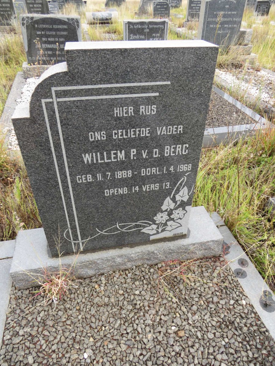 BERG Willem P., v.d. 1888-1968