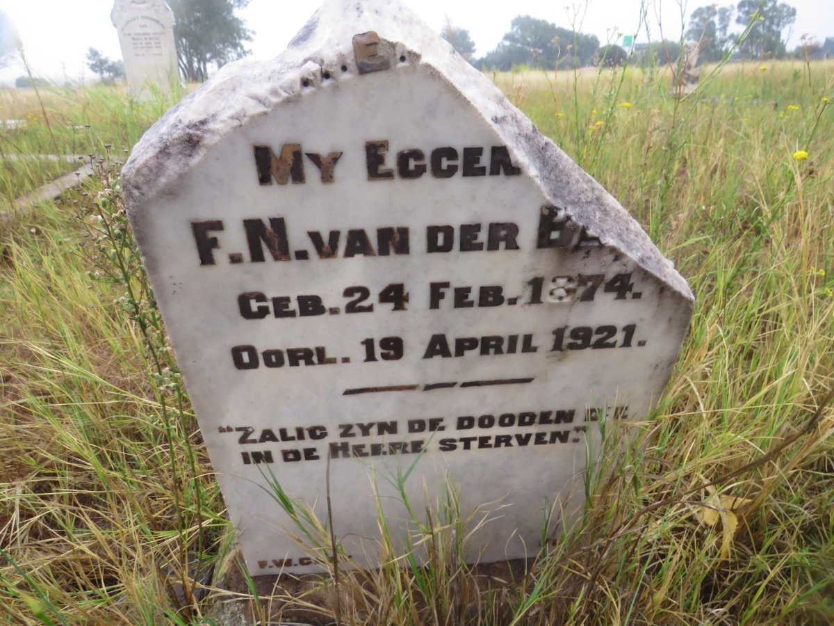 BERG F.N., van der 1874-1921