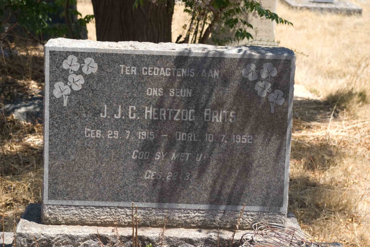 BRITS J.J.G.Hertzog 1915-1952