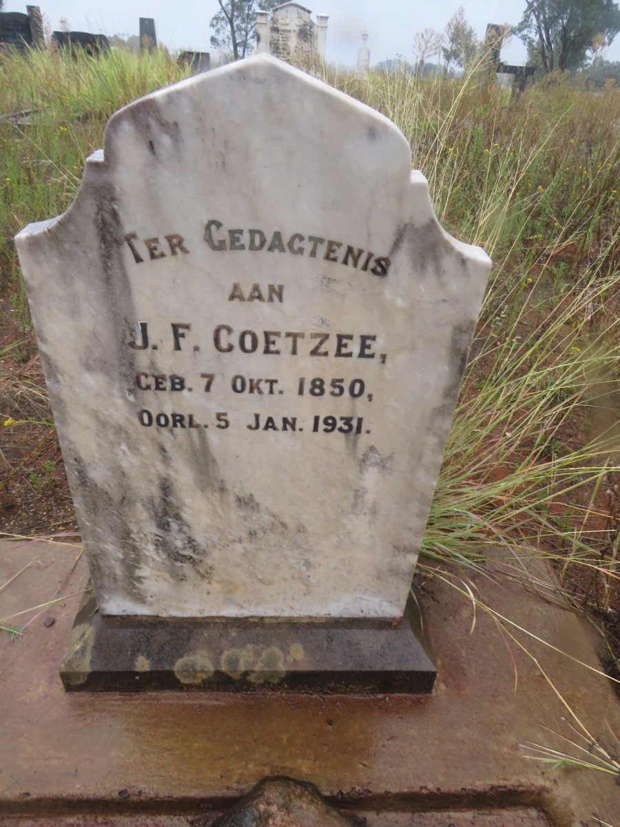 COETZEE J.F. 1850-1931