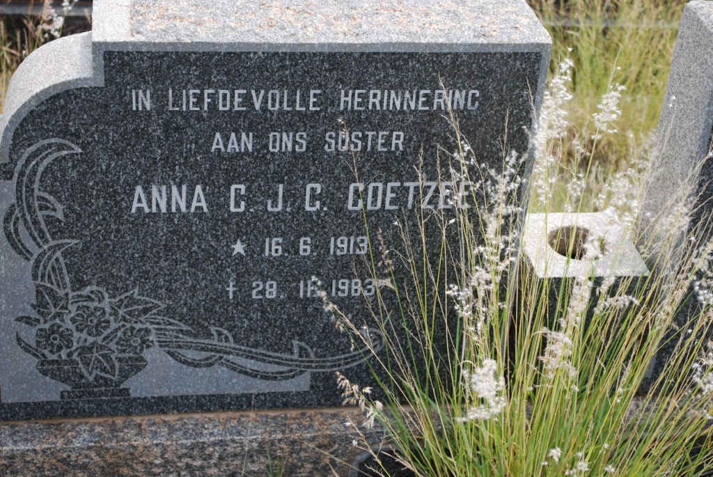 COETZEE Anna C.J.C. 1913-1983