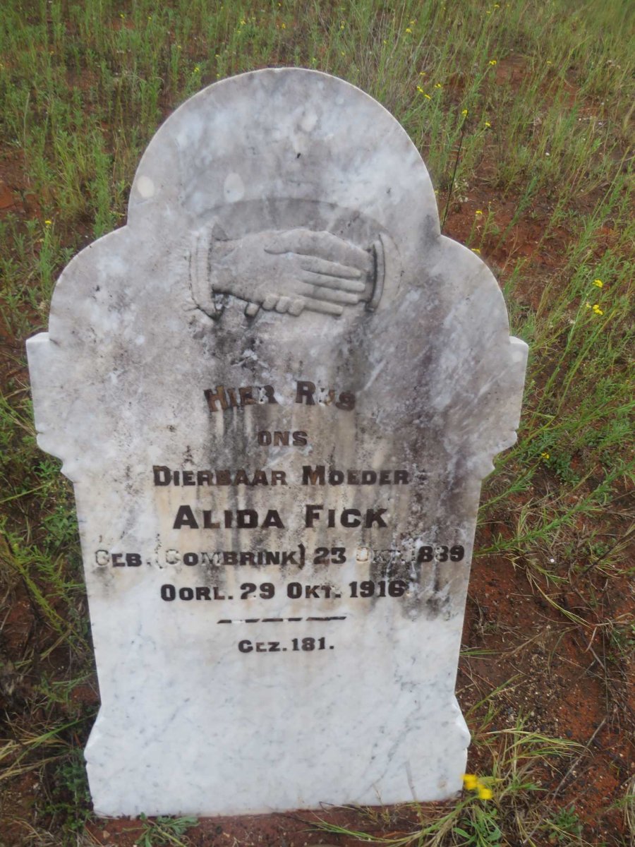 FICK Alida nee COMBRINK 1889-1916
