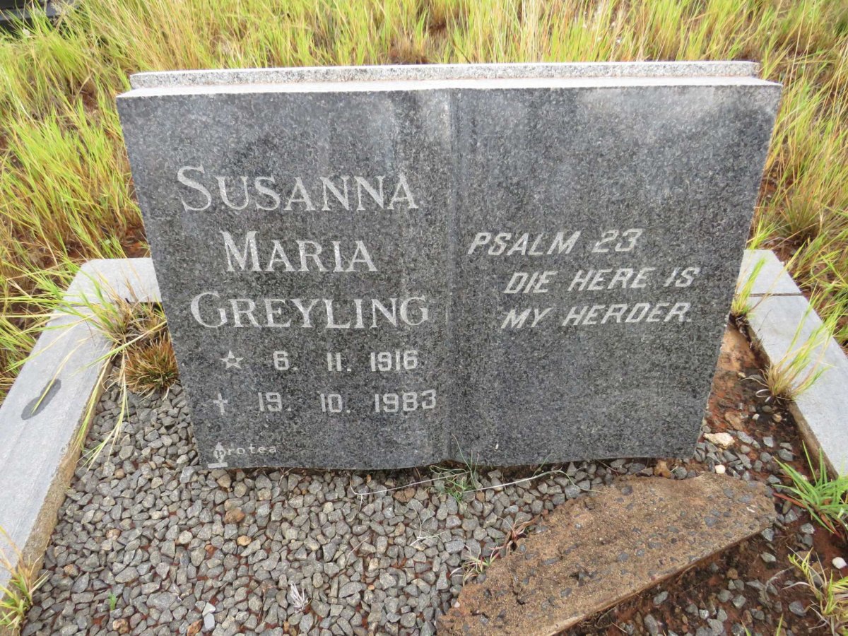 GREYLING Susanna Maria 1916-1983