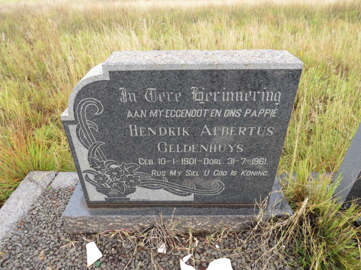 GELDENHUYS Hendrik Albertus 1901-1961