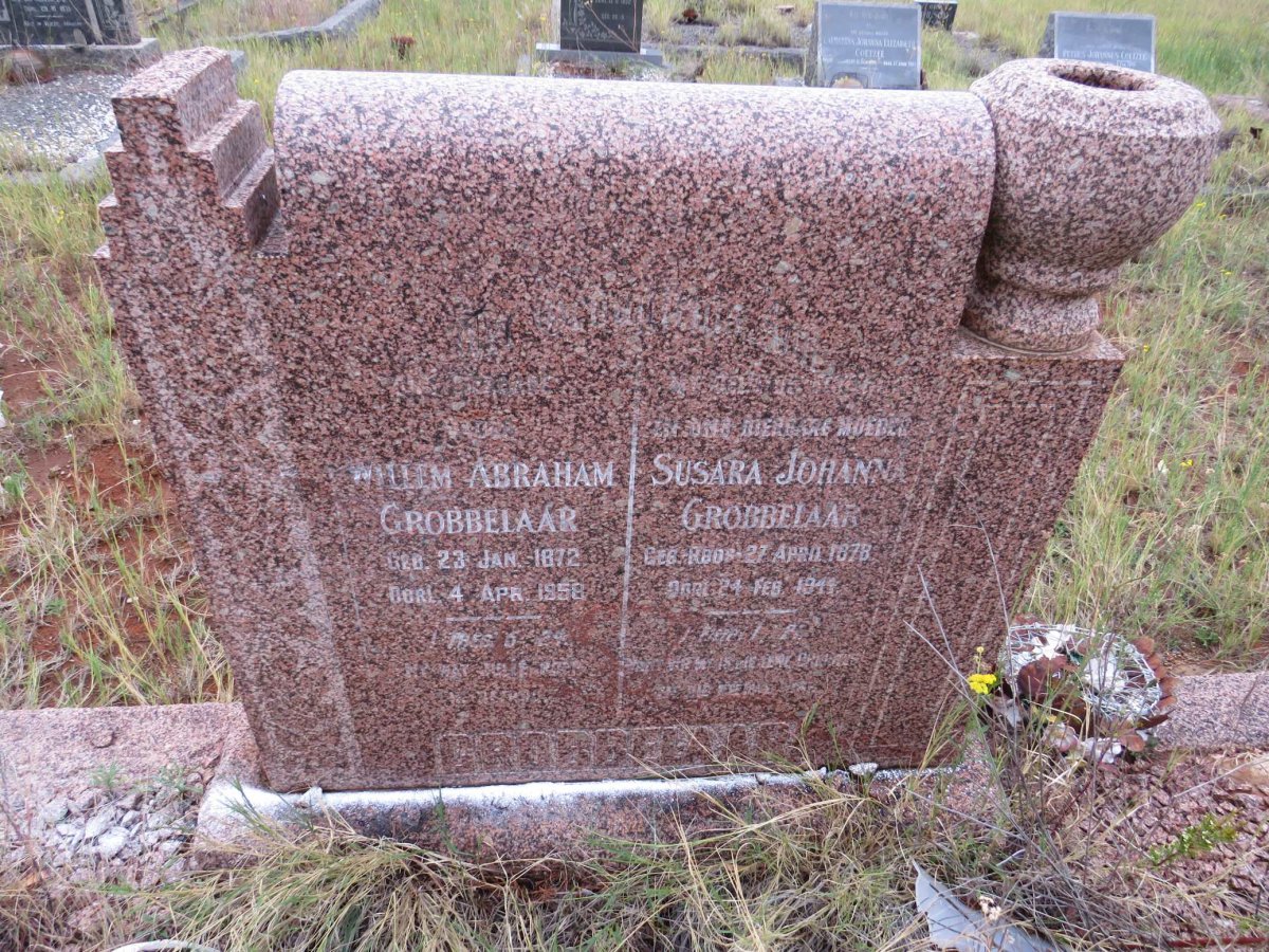 GROBBELAAR Willem Abraham 1872-1958 &amp; Susara Johanna ROOS 1878-1944