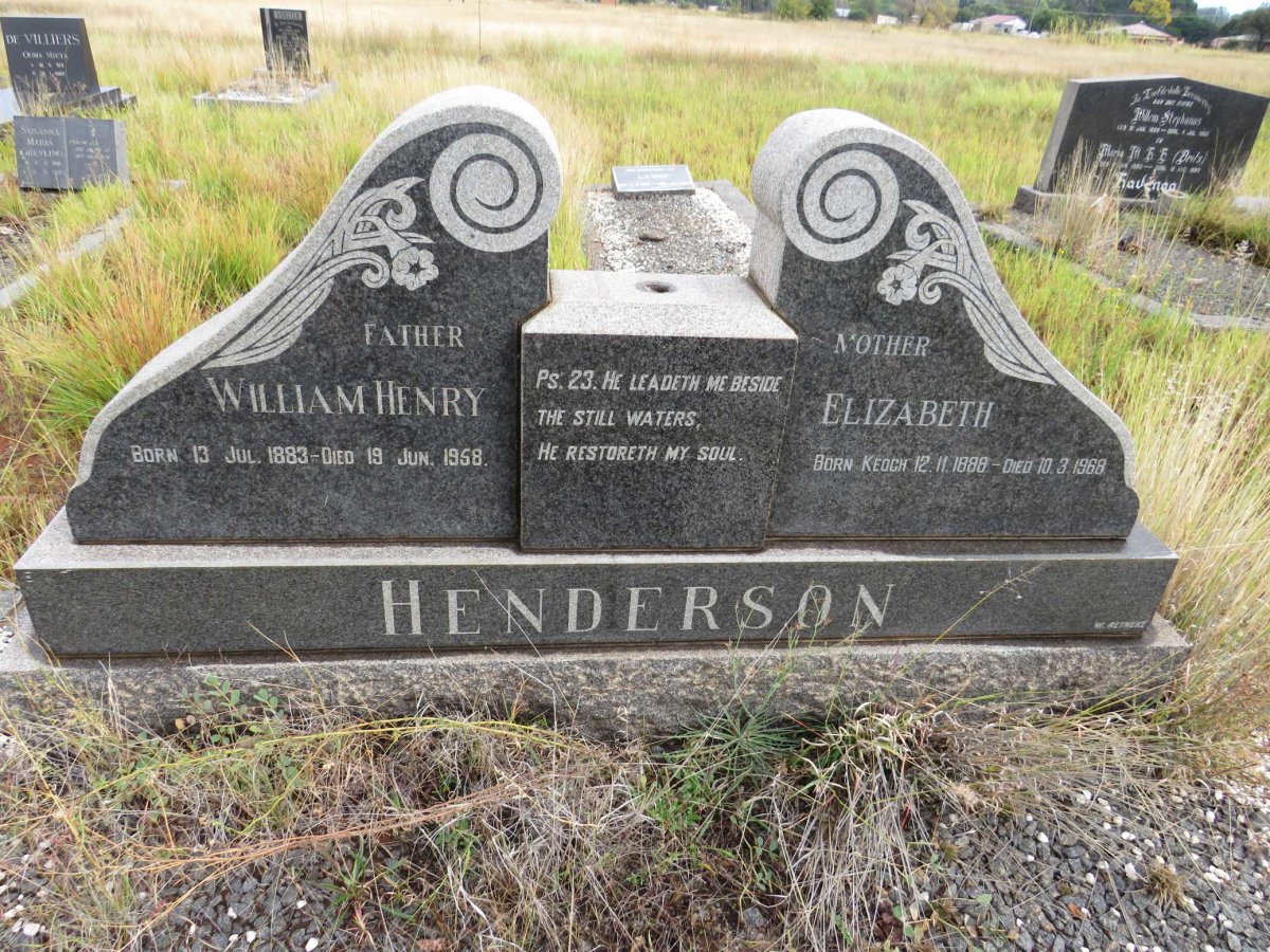 HENDERSON William Henry 1883-1958 &amp; Elizabeth KEOGH 1888-1968