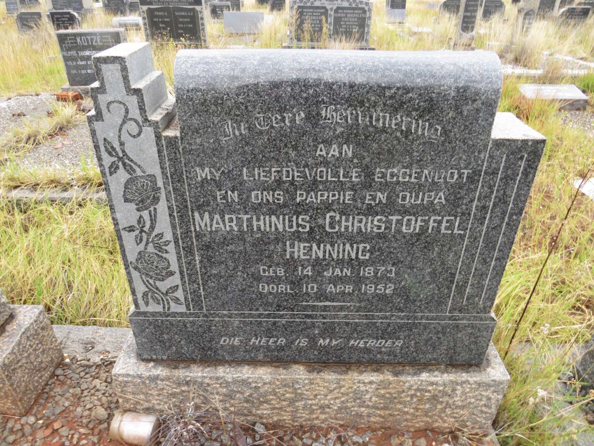 HENNING Marthinus Christoffel 1873-1952