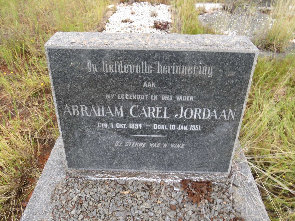 JORDAAN Abraham Carel 1894-1951