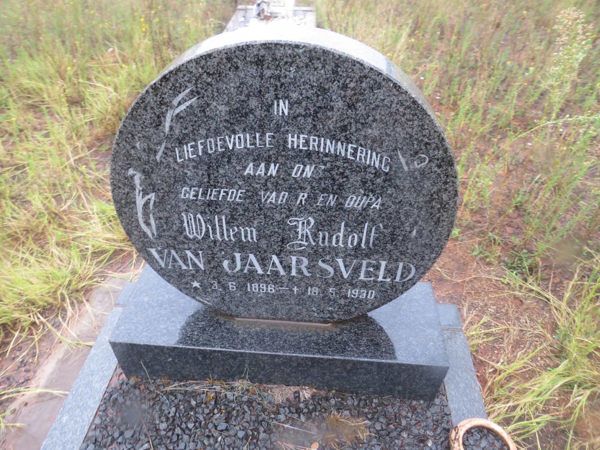 JAARSVELD Willem Rudolf, van 1896-1930
