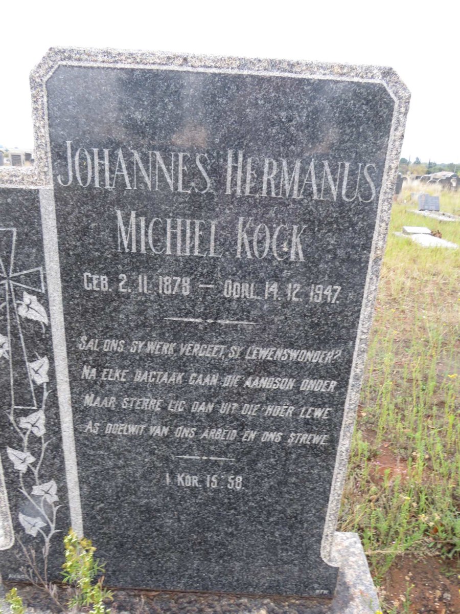 KOCK Johannes Hermanus Michiel 1878-1947