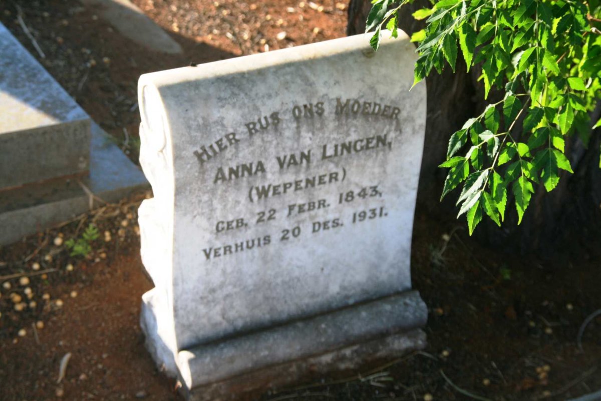 LINGEN Anna nee WEPENER, van 1843-1931 
