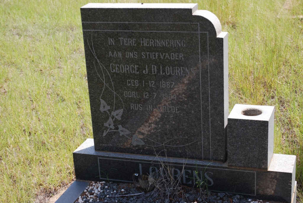 LOURENS George J.D. 1887-1964