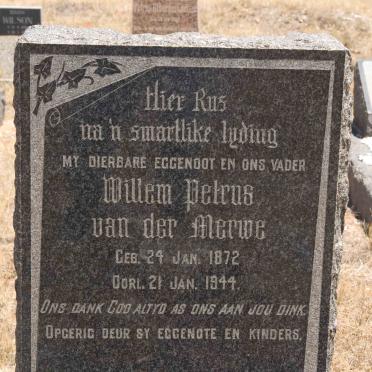 MERWE Willem Petrus, van der 1872-1944