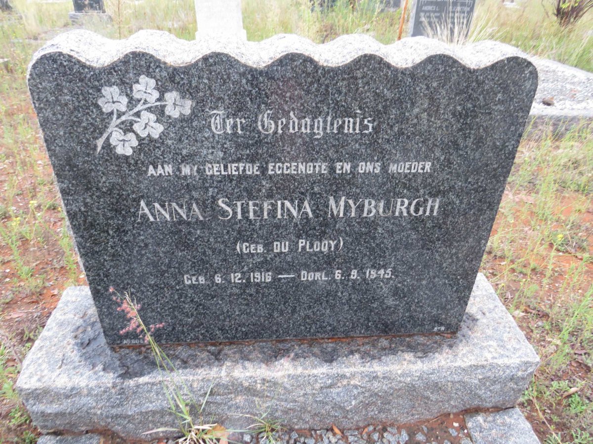 MYBURGH Anna Stefina nee DU PLOOY 1916-1945