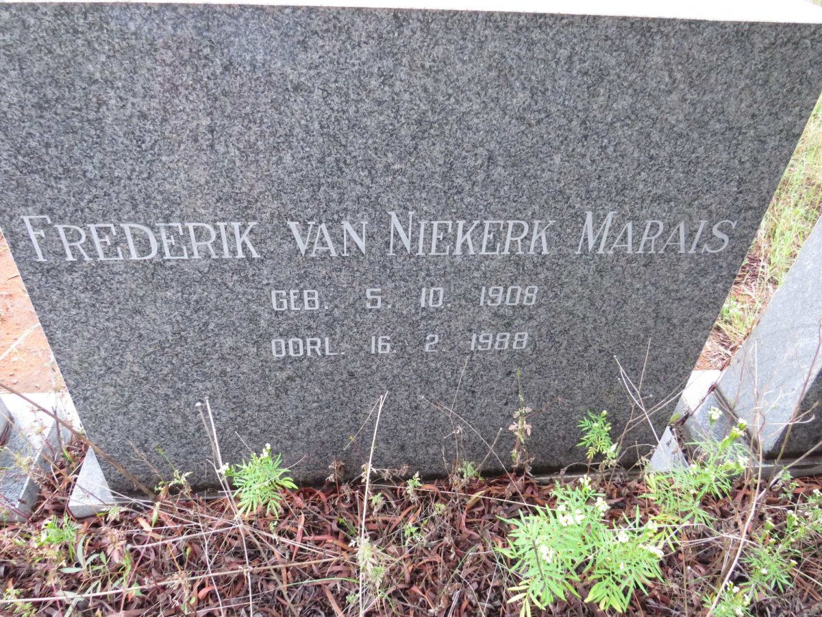 MARAIS Frederik van Niekerk 1908-1988