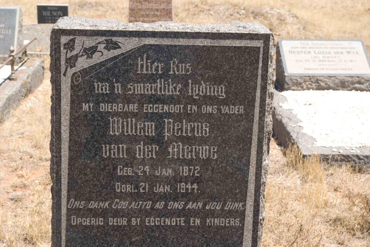 MERWE Willem Petrus, van der 1872-1944