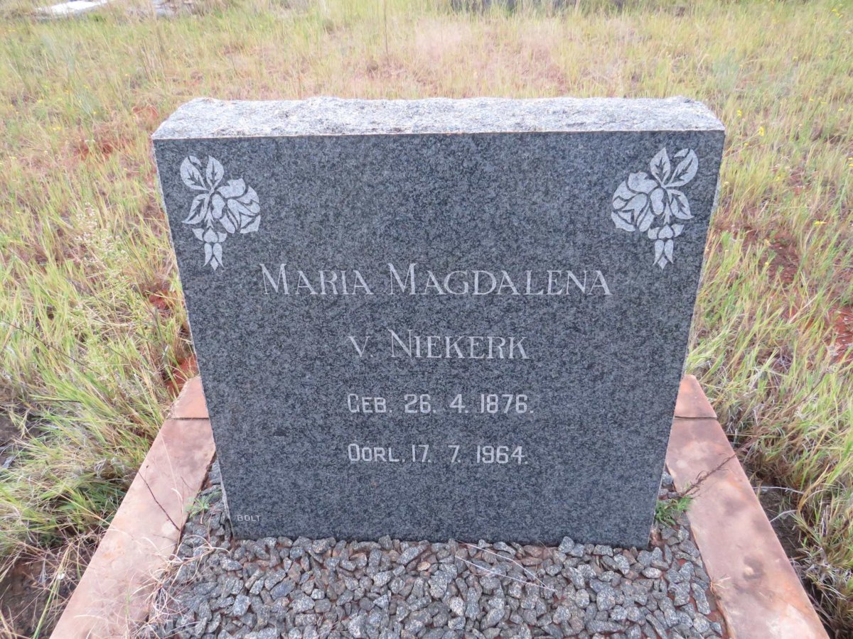 NIEKERK Maria Magdalena, v. 1876-1964