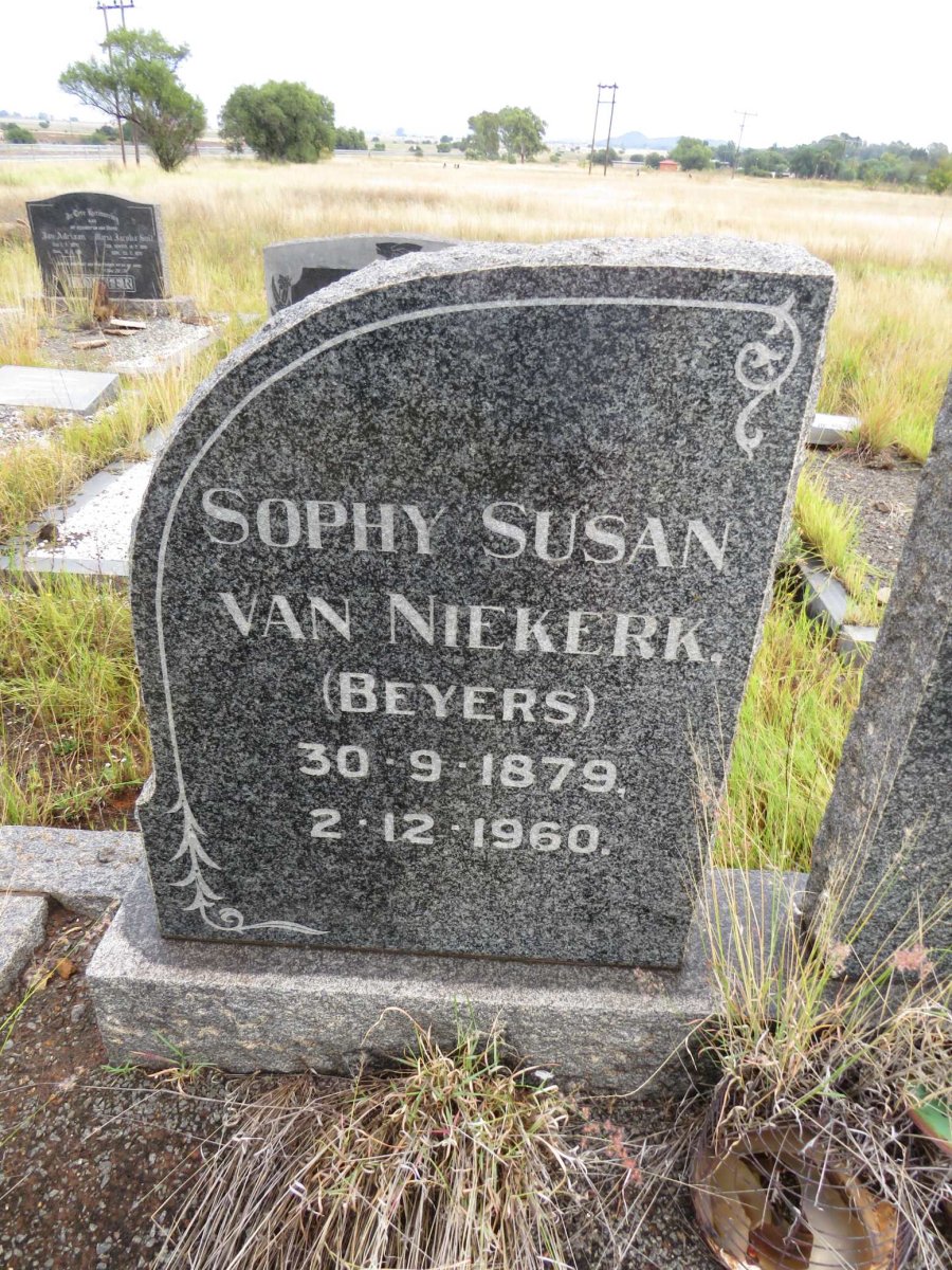 NIEKERK Sophy Susan, van nee BEYERS 1879-1960