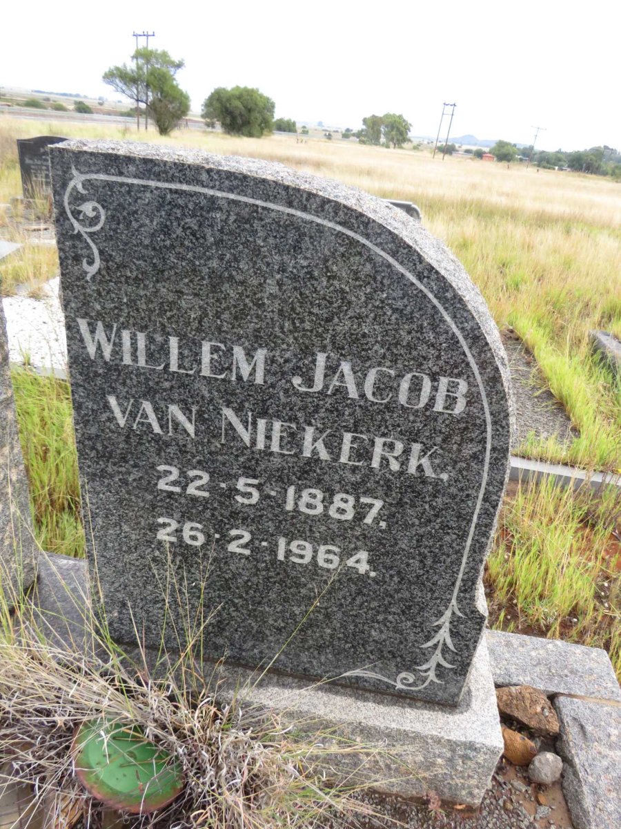 NIEKERK Willem Jacob, van 1887-1964