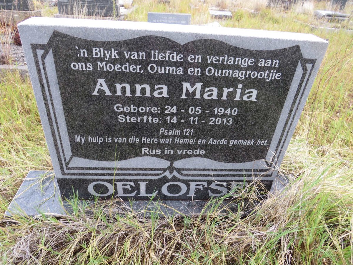 OELOFSE Anna Maria 1940-2013
